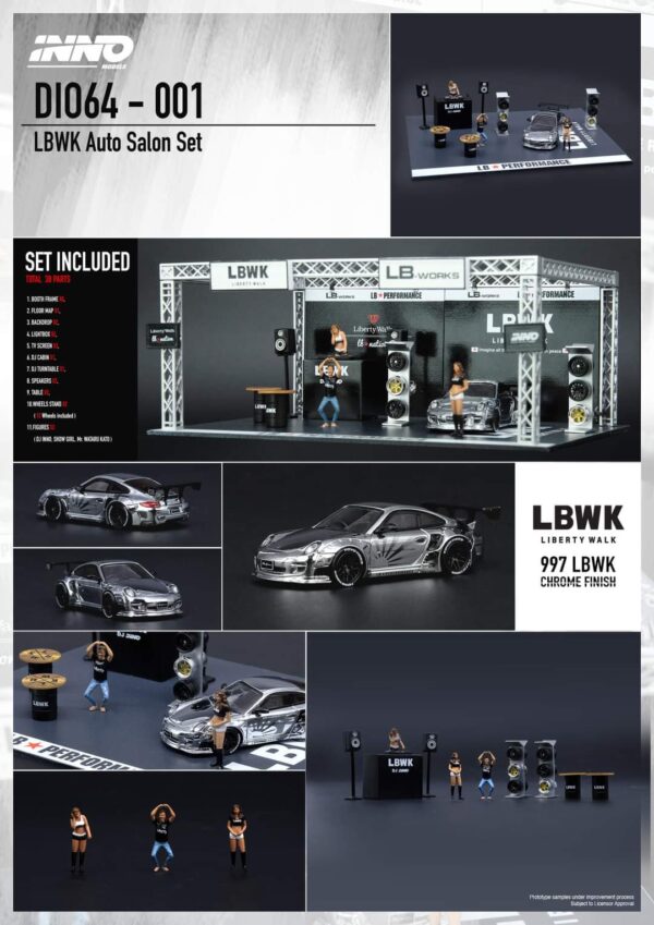 DIO64 INNO MODELS x LBWK Inno-Models DIO64 diorama set LBWK AUTO SALON DIORAMA