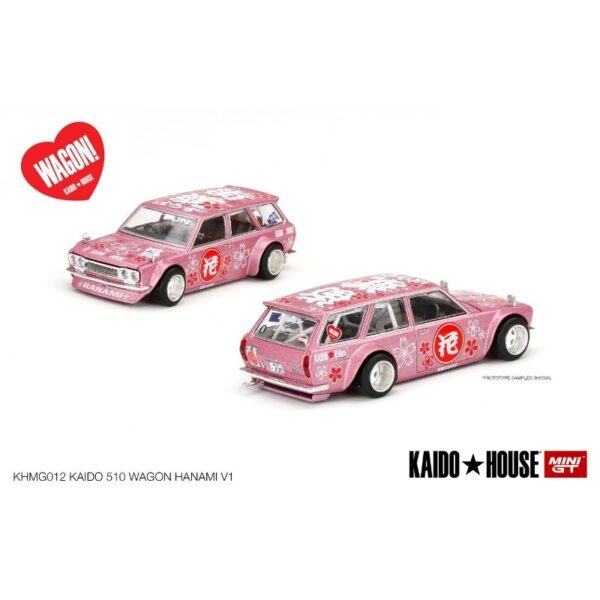 MINI GT Datsun KAIDO 510 Wagon Hanami V1 Pink