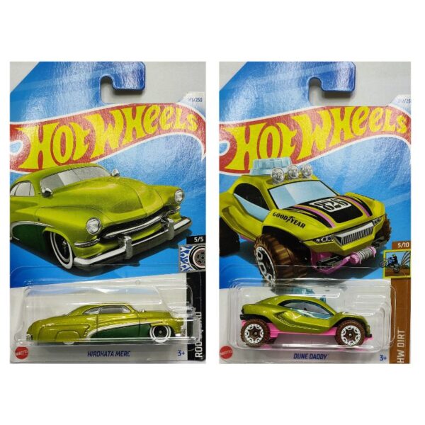 Hot Wheels 2024 Mainline Hirohata Merc Green and Dune Daddy Green