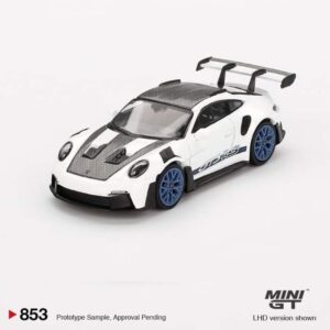 MINI GT Porsche 911 (992) GT3 RS Weissach Package White with Indigo Blue